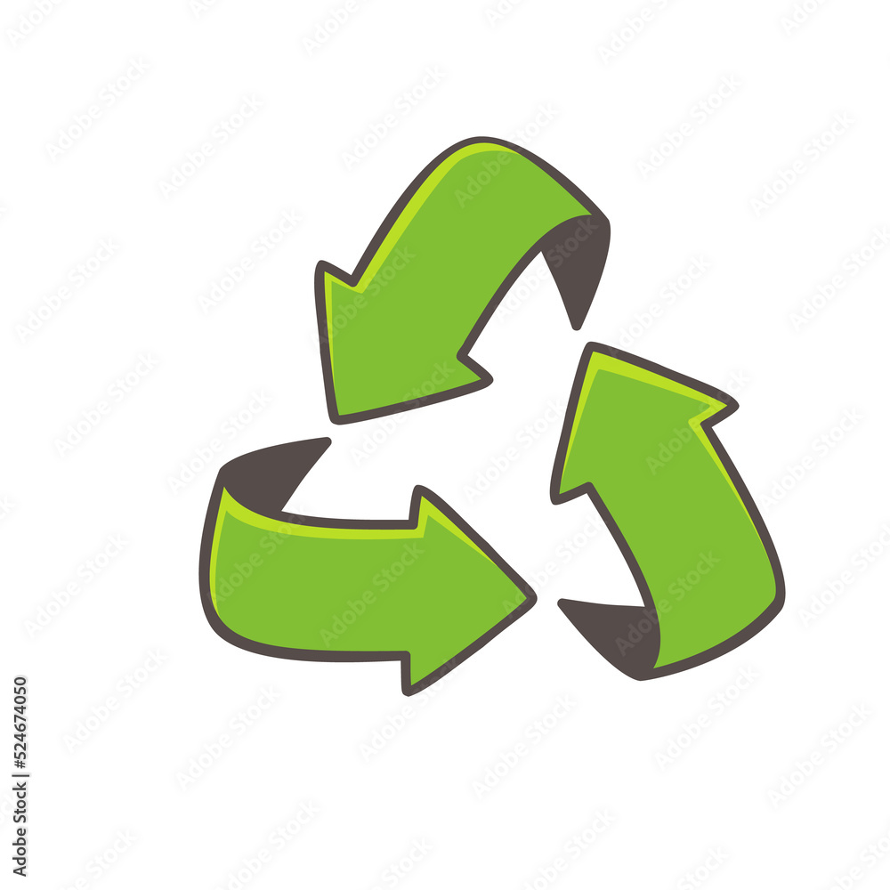 hand drawn triangular swirl arrow recycling concept hand drawn triangular swirl arrow recycling concept