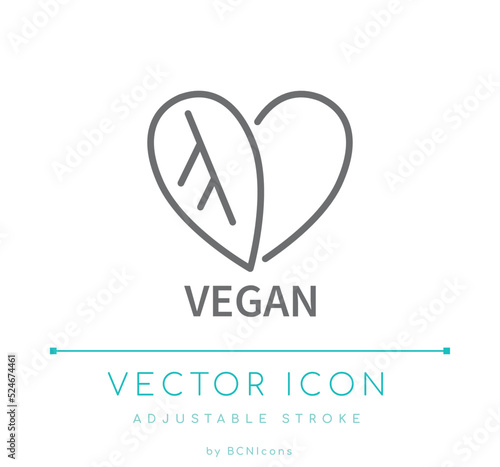 Vegan Line Icon