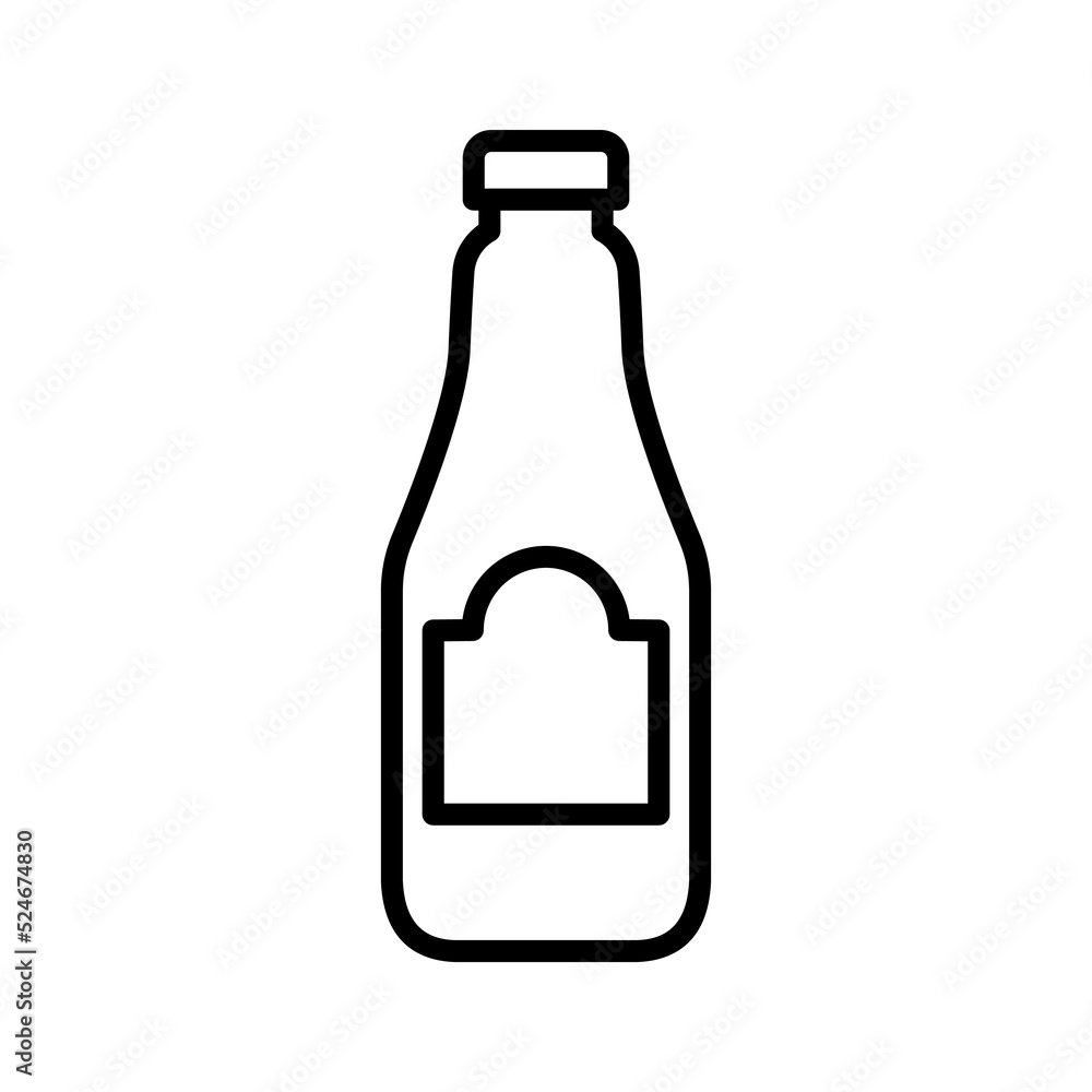 Ketchup icon. Bottle of tomato sauce. Fast food symbol. Pictogram isolated on a white background. Ketchup icon. Bottle of tomato sauce. Fast food symbol. Pictogram isolated on a white background.