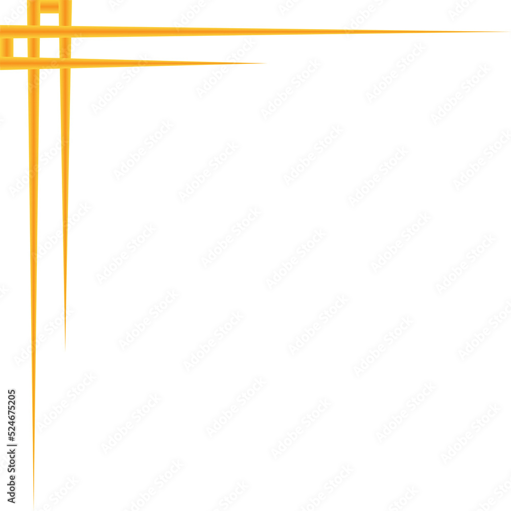 Obraz premium gold line frame corner decoration