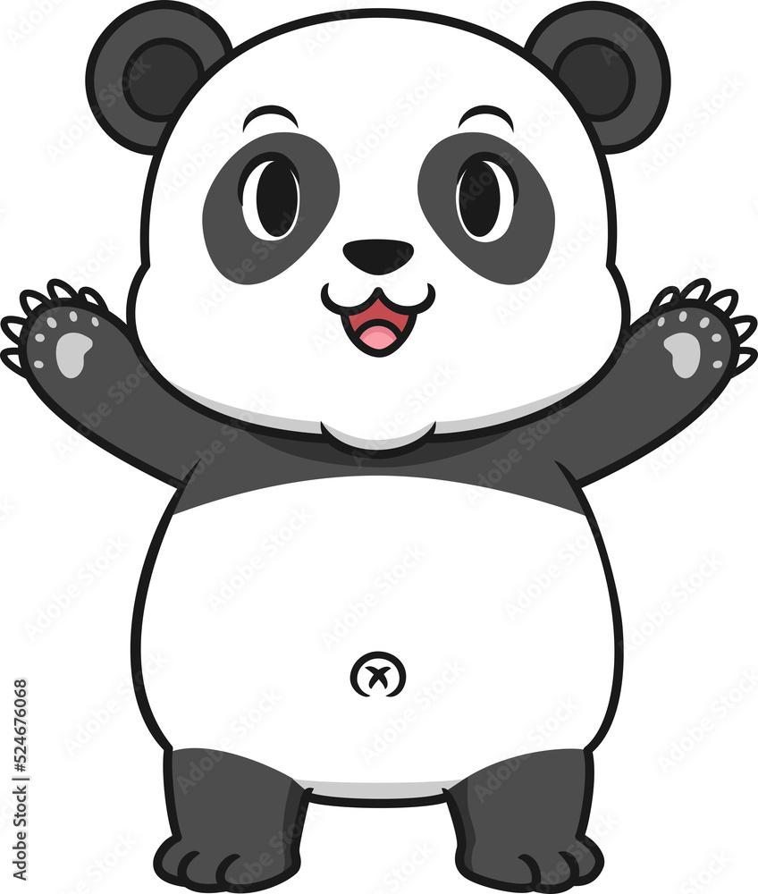 Cute cartoon panda.