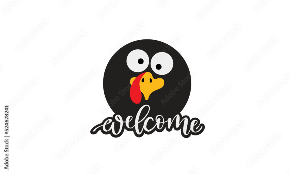 Turkey Door Hanger Vector Turkey Door Hanger Vector