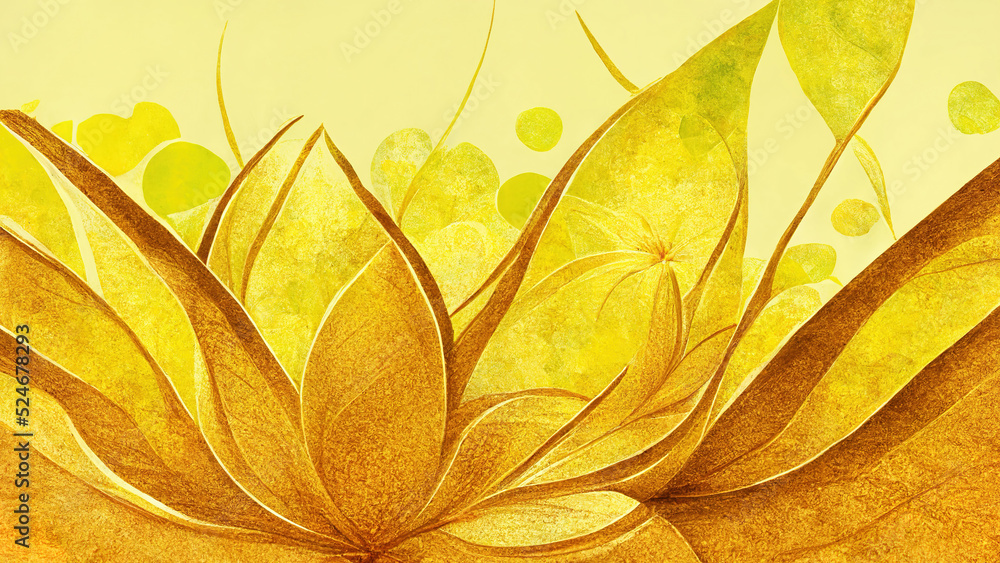Fototapeta premium abstract yellow floral massage aromatherapy nature health zen background