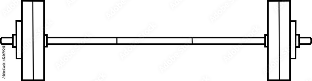 Weight lifting line icon. Weight lifting line icon.