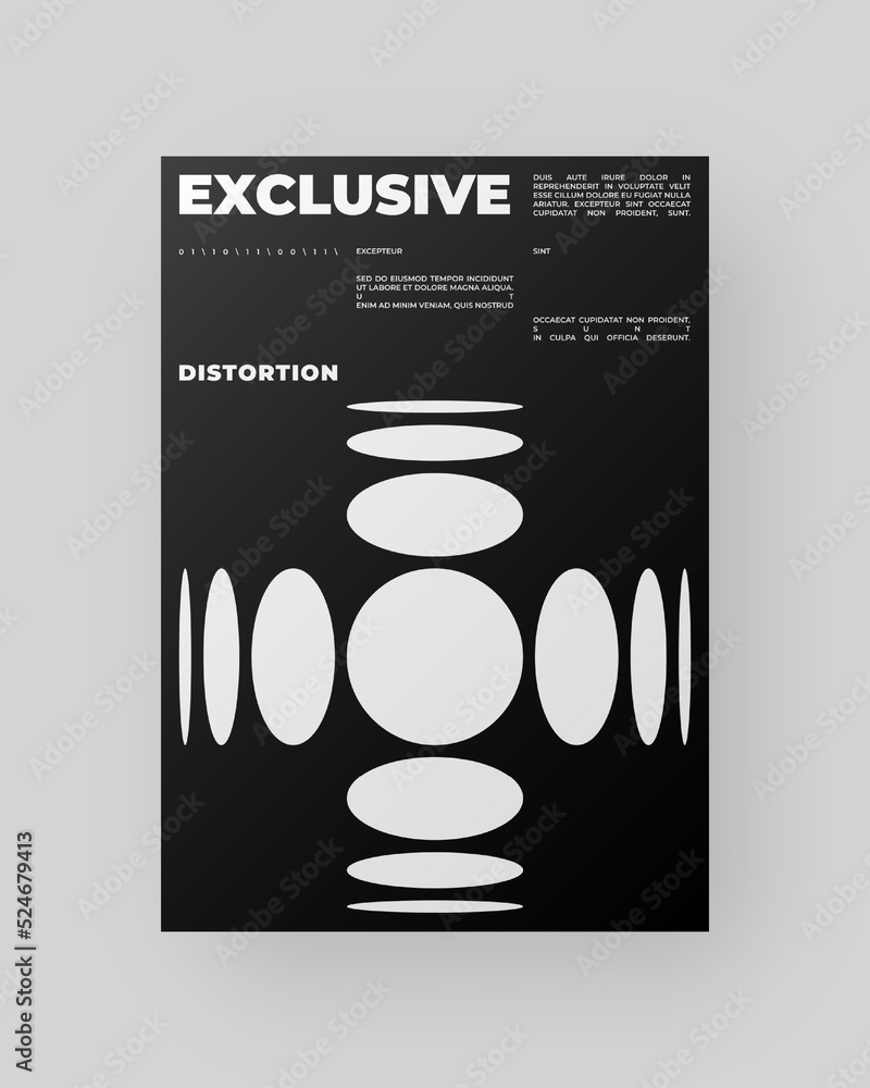 Abstract Poster Design. Vertical A4 format. Modernism brochure ...