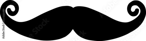 hipster mustache silhouette