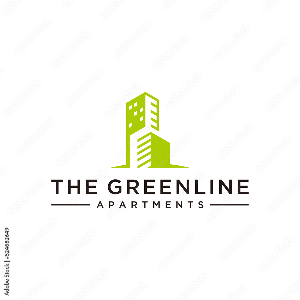 Greenline Building Logo Constructions Abstract Business