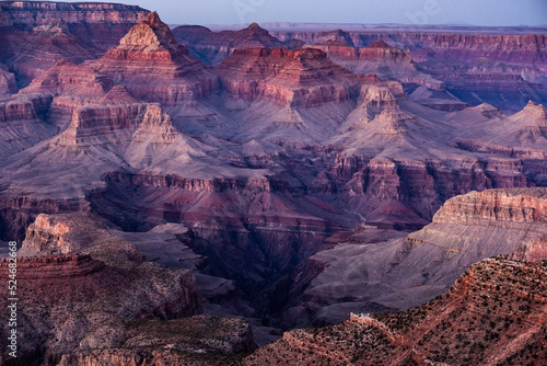 Soft Evening Light Over the Inside of the Grand Canyon