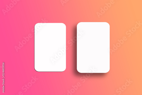 Free Download Realistic blank white card round corner isolated illustration for mockup - GFXLoad