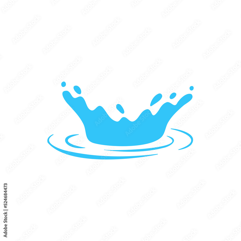 Vector water droplets splash. Concept of reducing water use on World Water Day Vector water droplets splash. Concept of reducing water use on World Water Day
