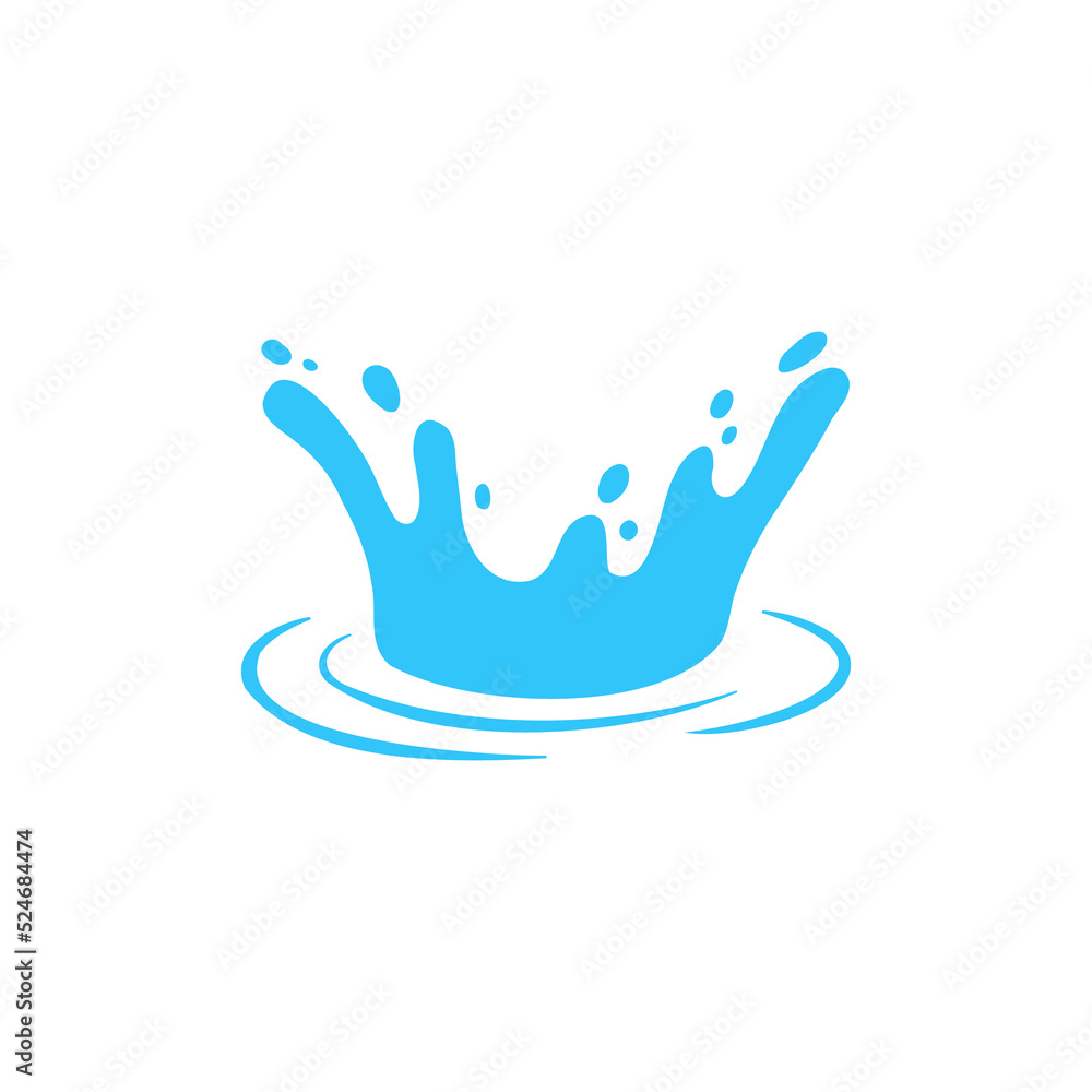 Obraz premium Vector water droplets splash. Concept of reducing water use on World Water Day
