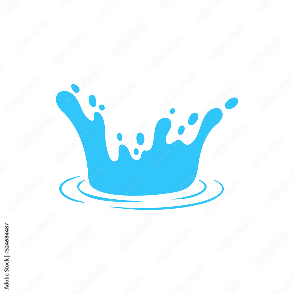 Obraz premium Vector water droplets splash. Concept of reducing water use on World Water Day