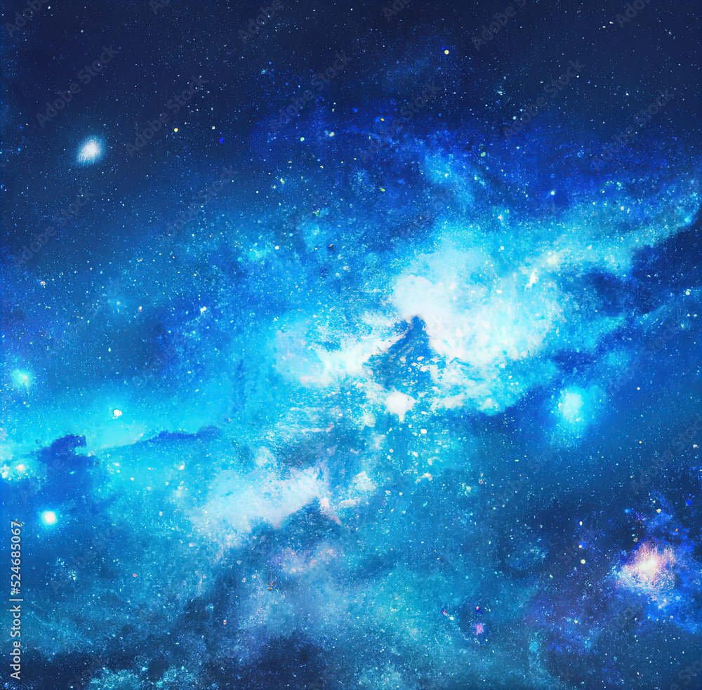 Galaxies in space. Abstract outer space background. Night sky Universe filled with stars