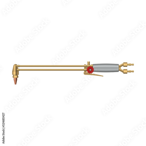 Gas welding torch injector. Vector illustration.