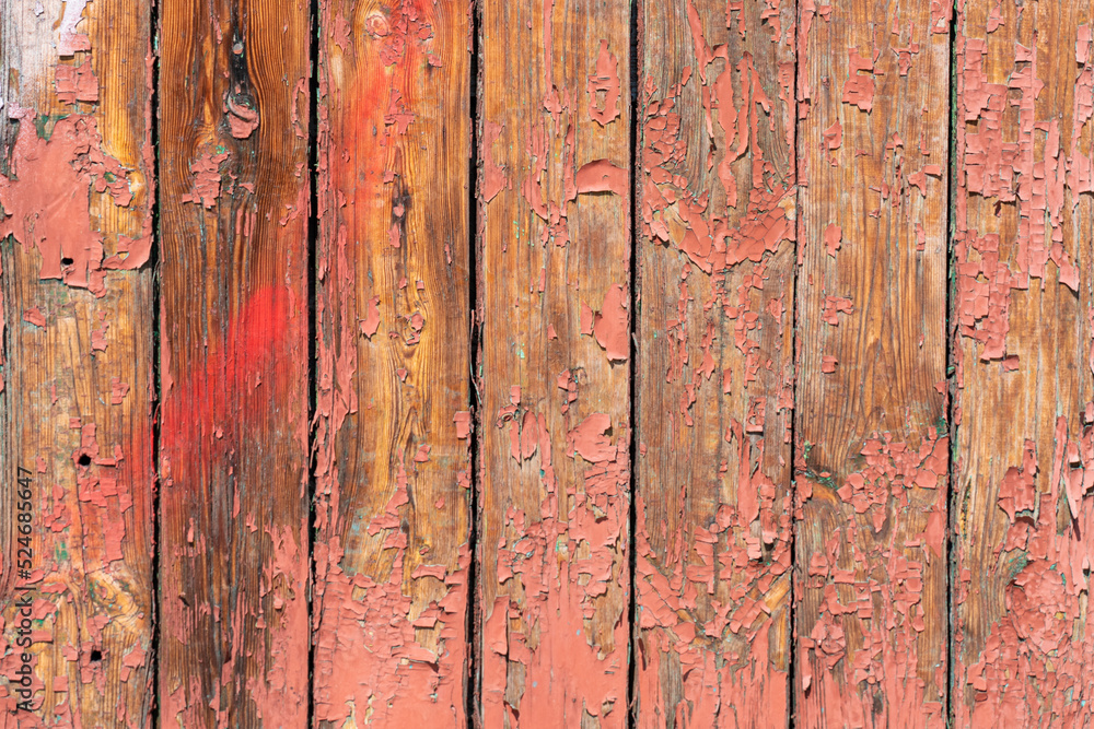 Wood background texture. Wooden surface, old boards, red-brown paint, blank retro template for advertising lettering, rough material, grungy textured background closeup. Wood background texture. Wooden surface, old boards, red-brown paint, blank retro template for advertising lettering, rough material, grungy textured background closeup.