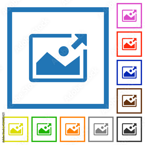 Export image flat framed icons