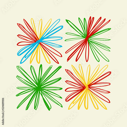 Embroidery hand-drawn brazilian craft in vector