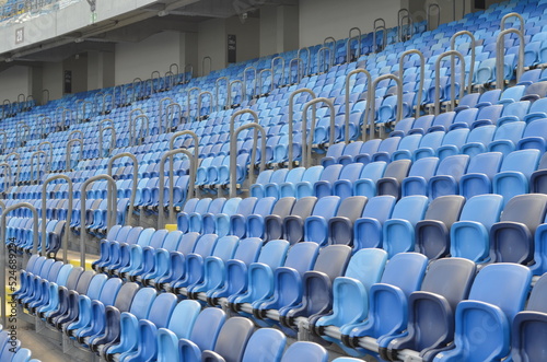 the empty football stadium playground chairs © angloma