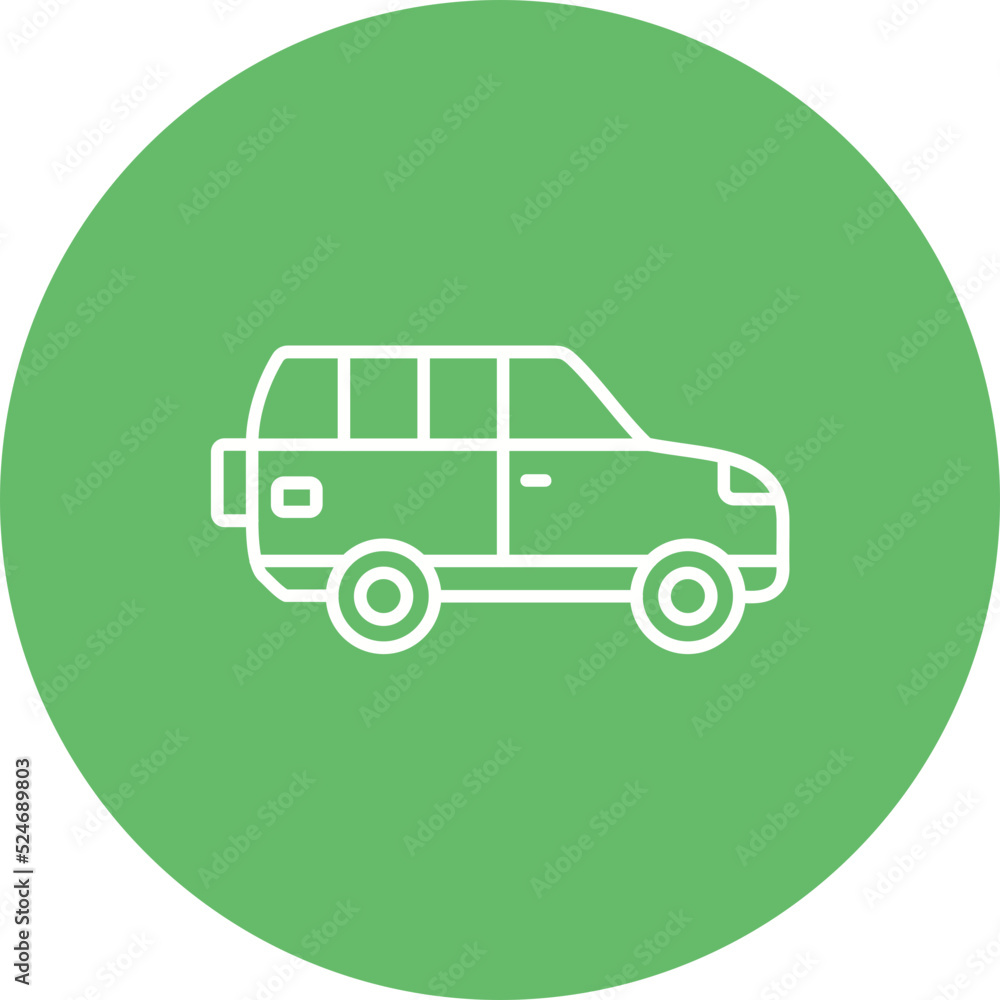 Wagon Car Multicolor Circle Line Inverted Icon Wagon Car Multicolor Circle Line Inverted Icon