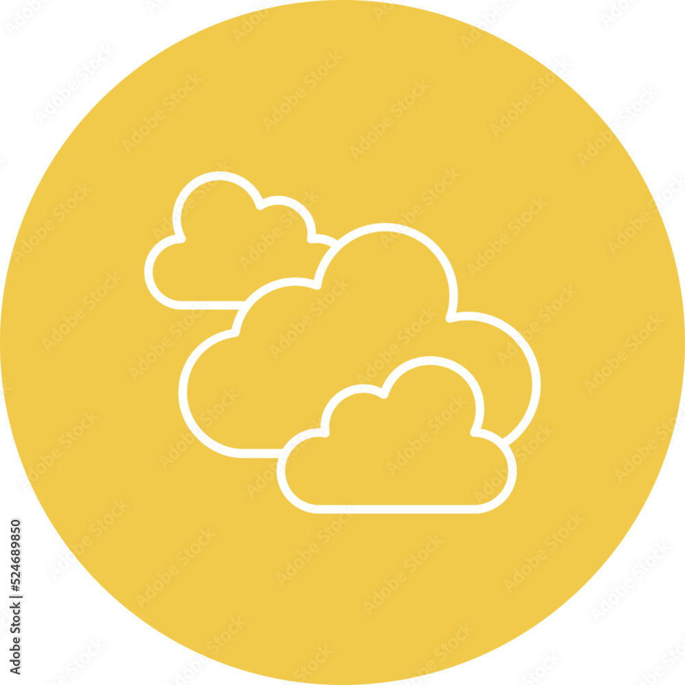 Clouds Multicolor Circle Line Inverted Icon Clouds Multicolor Circle Line Inverted Icon