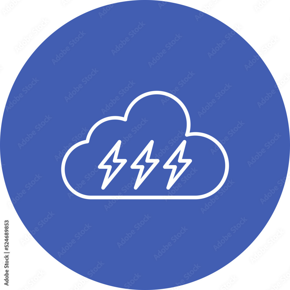 Thunderbolt Multicolor Circle Line Inverted Icon Thunderbolt Multicolor Circle Line Inverted Icon