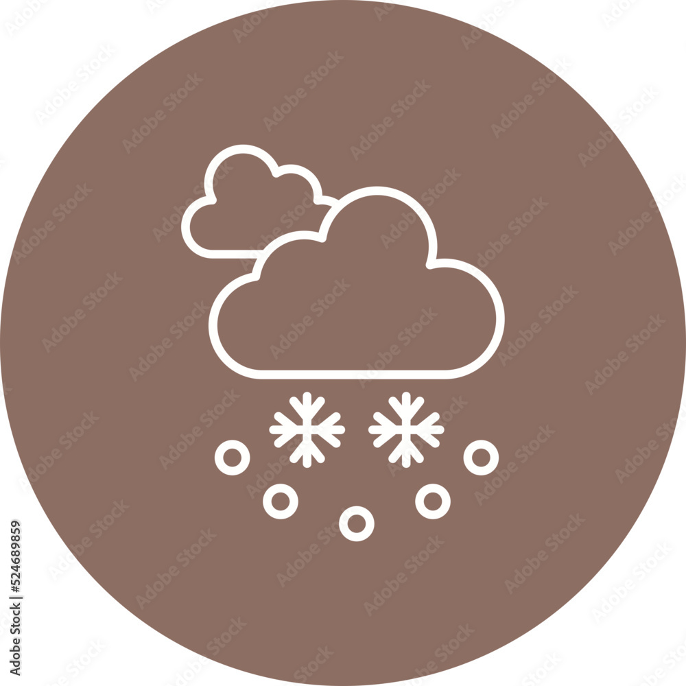 Snowfall Multicolor Circle Line Inverted Icon Snowfall Multicolor Circle Line Inverted Icon