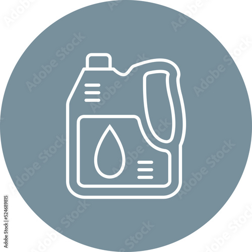Oil Canister Multicolor Circle Line Inverted Icon
