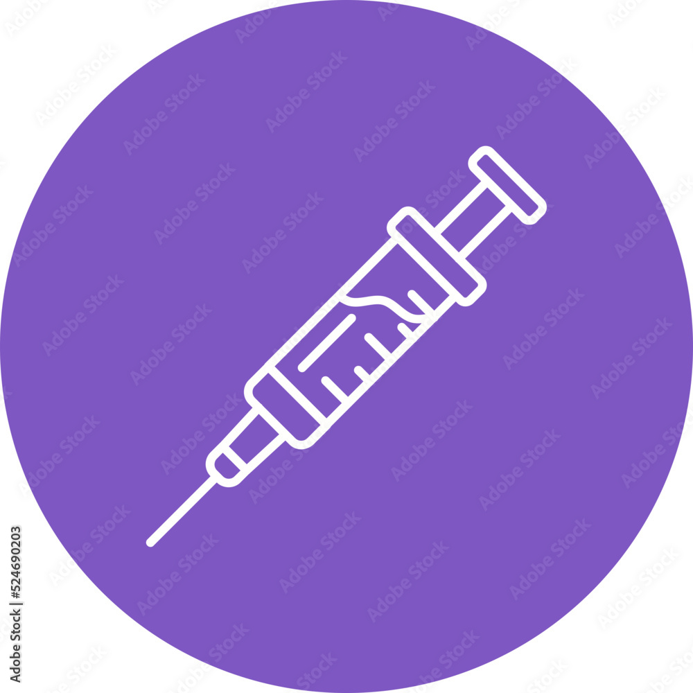 Injection Multicolor Circle Line Inverted Icon Injection Multicolor Circle Line Inverted Icon