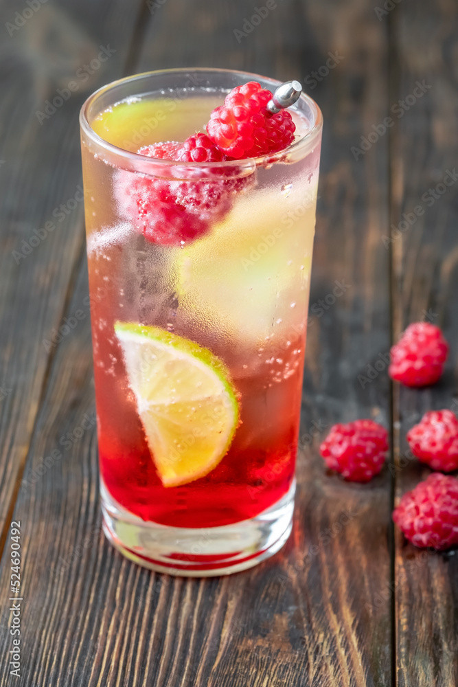 Raspberry lime rickey cocktail Raspberry lime rickey cocktail