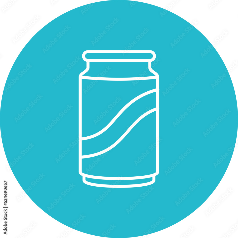 Cold Drink Multicolor Circle Line Inverted Icon Cold Drink Multicolor Circle Line Inverted Icon