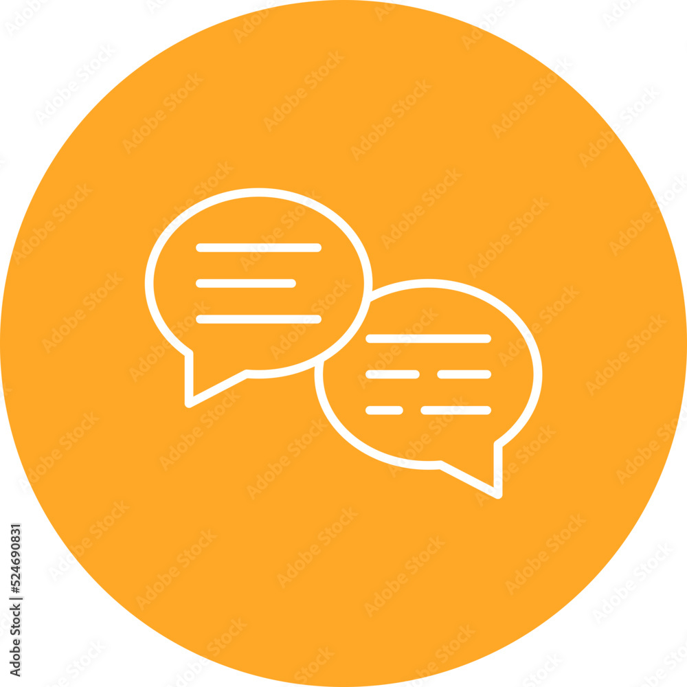 Chat Multicolor Circle Line Inverted Icon Chat Multicolor Circle Line Inverted Icon