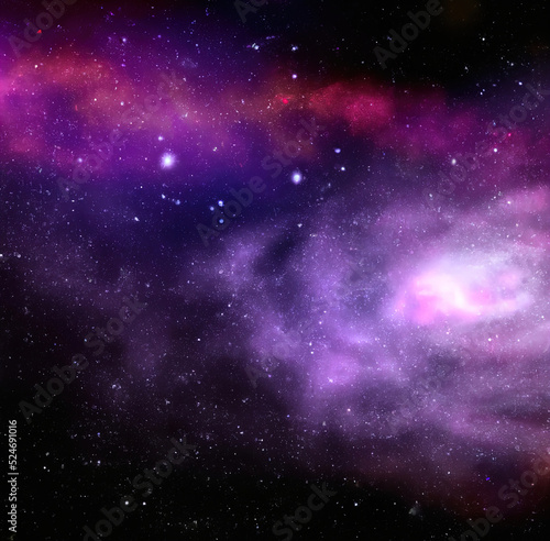 Galaxies in space. Abstract outer space background. Night sky - Universe filled with stars, nebula and galaxy. Galaxy Astronomy art, dramatic view. 3D illustration © Avgustus