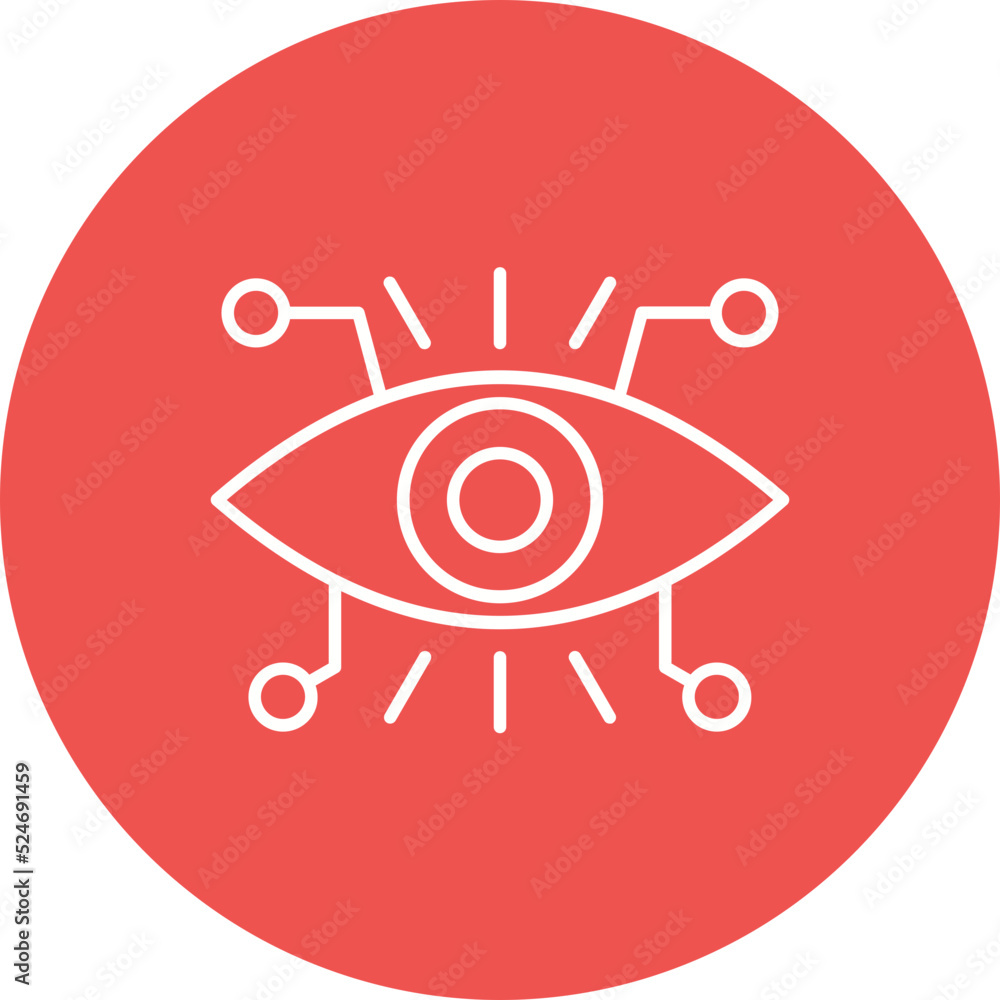 Vision Multicolor Circle Line Inverted Icon Vision Multicolor Circle Line Inverted Icon