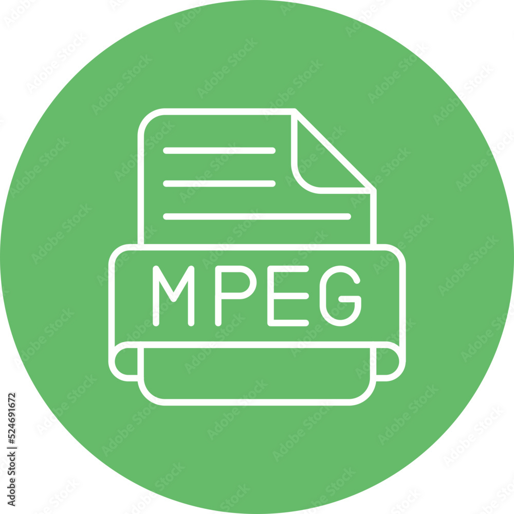 Mpeg Multicolor Circle Line Inverted Icon Mpeg Multicolor Circle Line Inverted Icon
