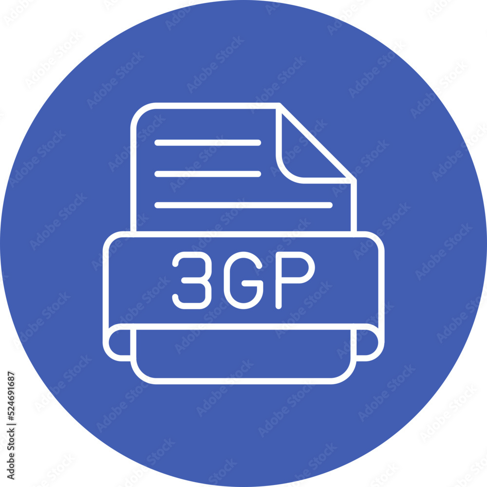 3gp Multicolor Circle Line Inverted Icon 3gp Multicolor Circle Line Inverted Icon