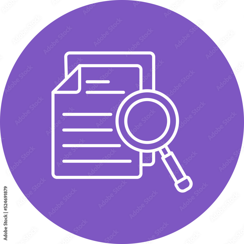 Audit Multicolor Circle Line Inverted Icon