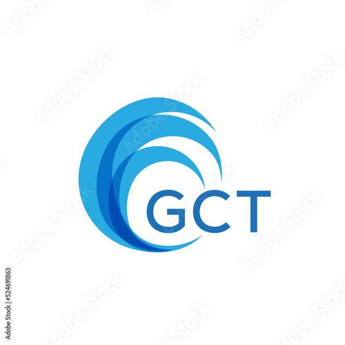 GCT letter logo. GCT blue image on white background. GCT Monogram logo design for entrepreneur and business. . GCT best icon.
 photo