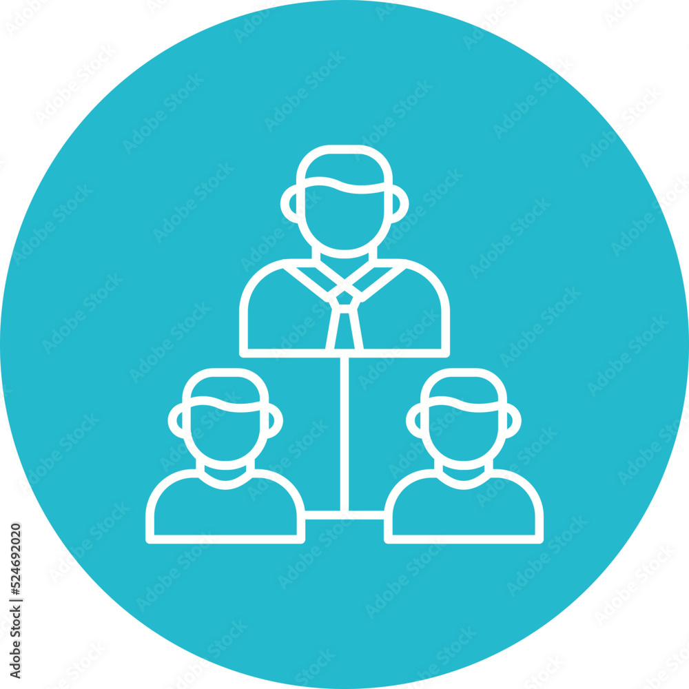 Management Multicolor Circle Line Inverted Icon Management Multicolor Circle Line Inverted Icon