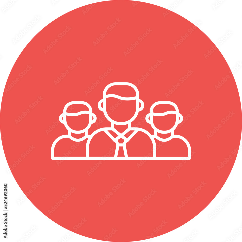 Team Multicolor Circle Line Inverted Icon Team Multicolor Circle Line Inverted Icon
