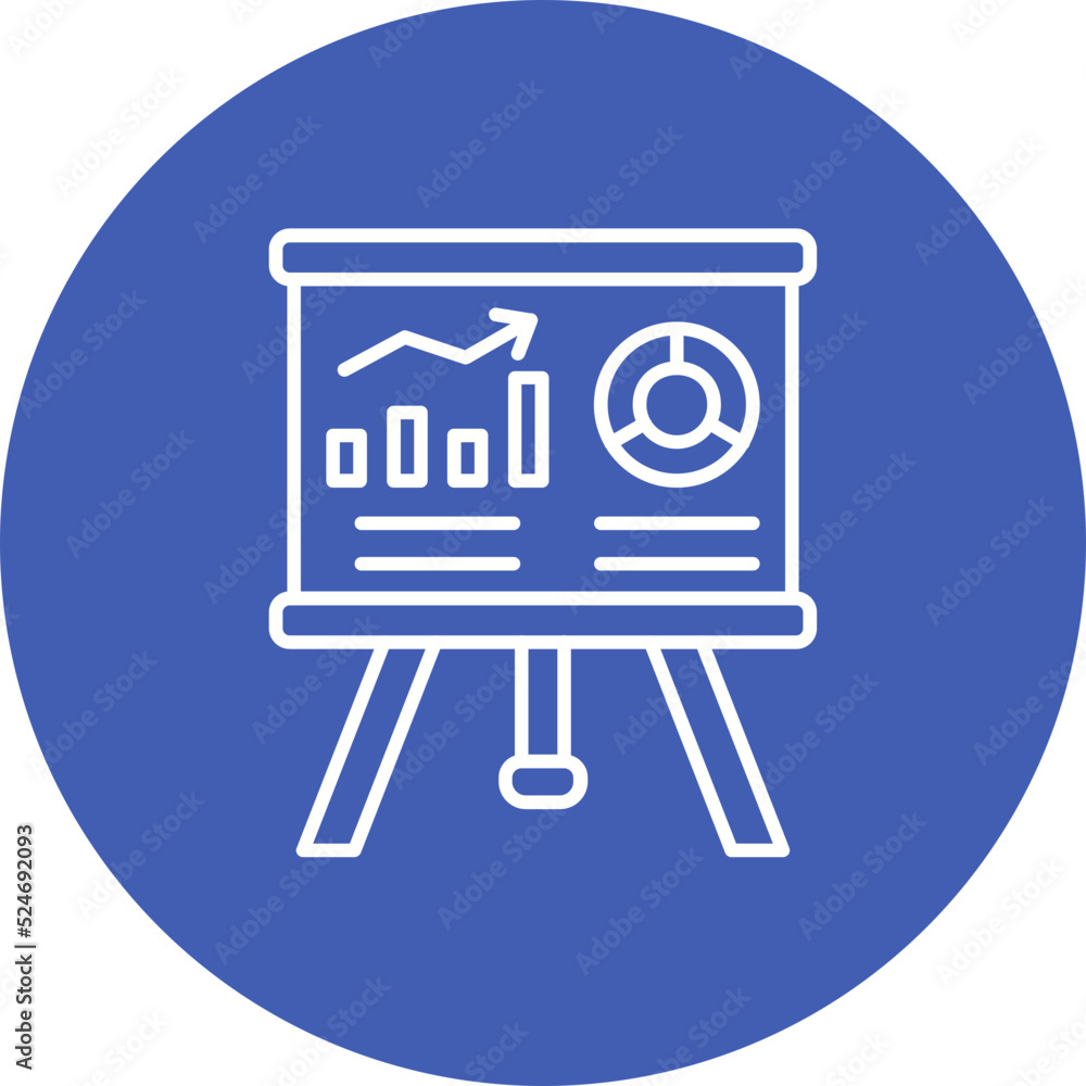 Presentation Multicolor Circle Line Inverted Icon Presentation Multicolor Circle Line Inverted Icon