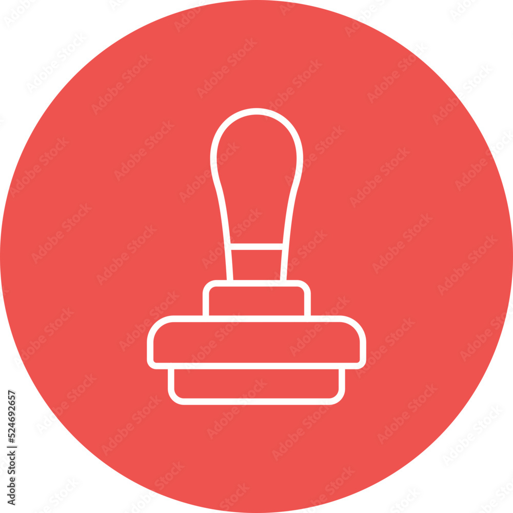 Stamp Multicolor Circle Line Inverted Icon Stamp Multicolor Circle Line Inverted Icon