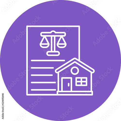 Property Law Multicolor Circle Line Inverted Icon