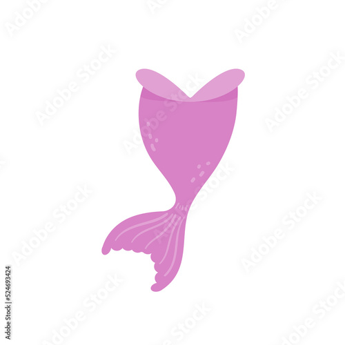 Underwater mermaid tail silhouette cute party decorations for girls © anuwat