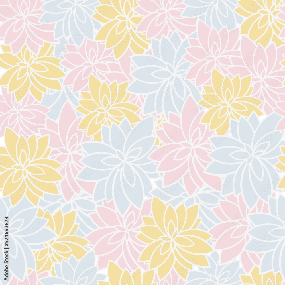 Floral seamless pattern. Flower seamless background, vector illustration Floral seamless pattern. Flower seamless background, vector illustration