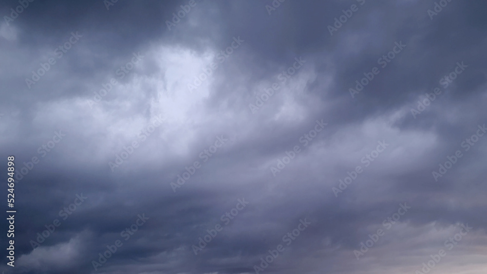 heavy grey and blue overcast clouds bg for weather forecast - abstract 3D rendering