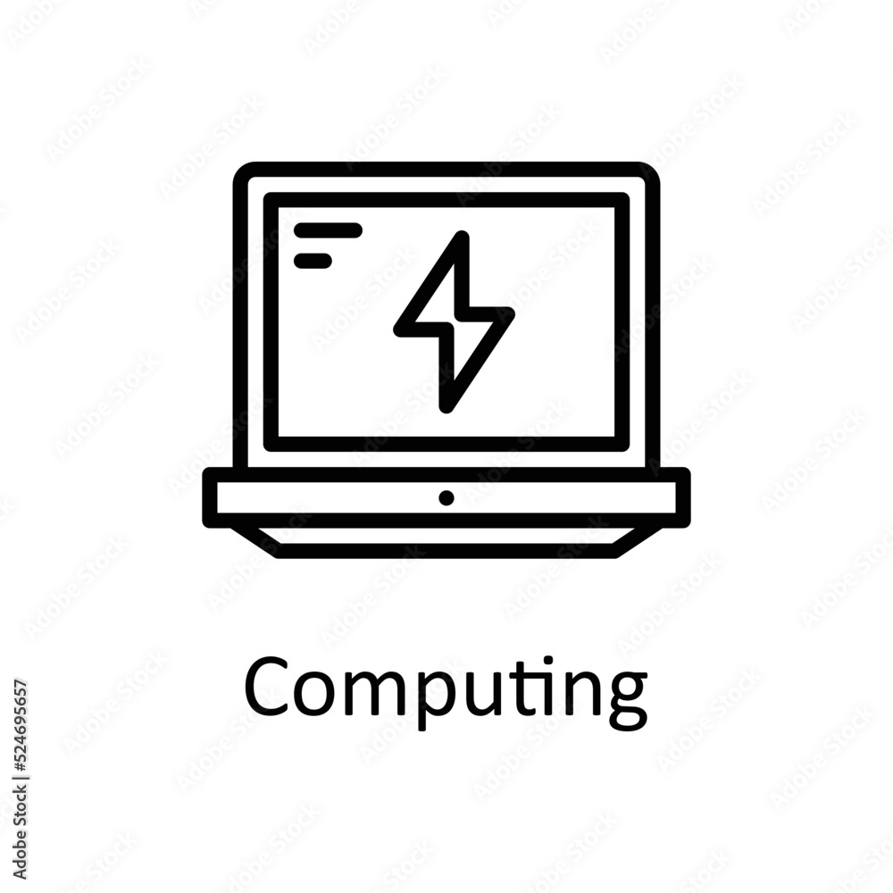 Computing vector Outline Icon Design illustration on White background. EPS 10 File Computing vector Outline Icon Design illustration on White background. EPS 10 File