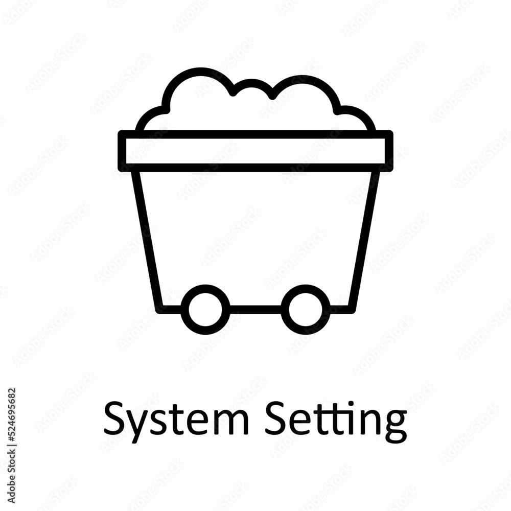 System Setting vector Outline Icon Design illustration on White background. EPS 10 File