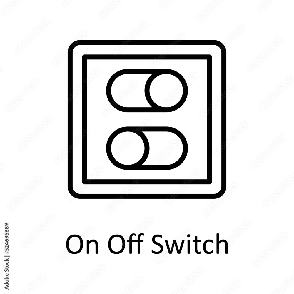 On Off Switch vector Outline Icon Design illustration on White background. EPS 10 File On Off Switch vector Outline Icon Design illustration on White background. EPS 10 File