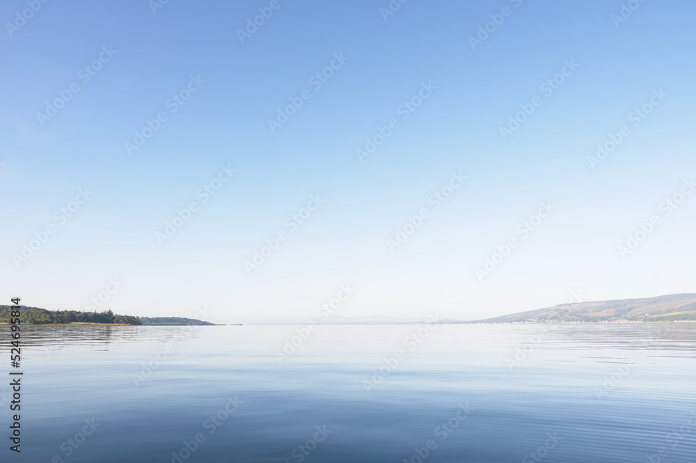 Peaceful calm water on the Firth of Clyde Scotland