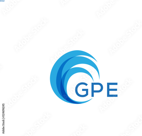 GPE letter logo. GPE blue image on white background. GPE Monogram logo design for entrepreneur and business. . GPE best icon.
 photo